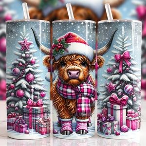 New Christmas Cow 20oz Tumbler